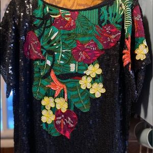 Vintage 1985 Jeanette For St. Martin Unique Sequin